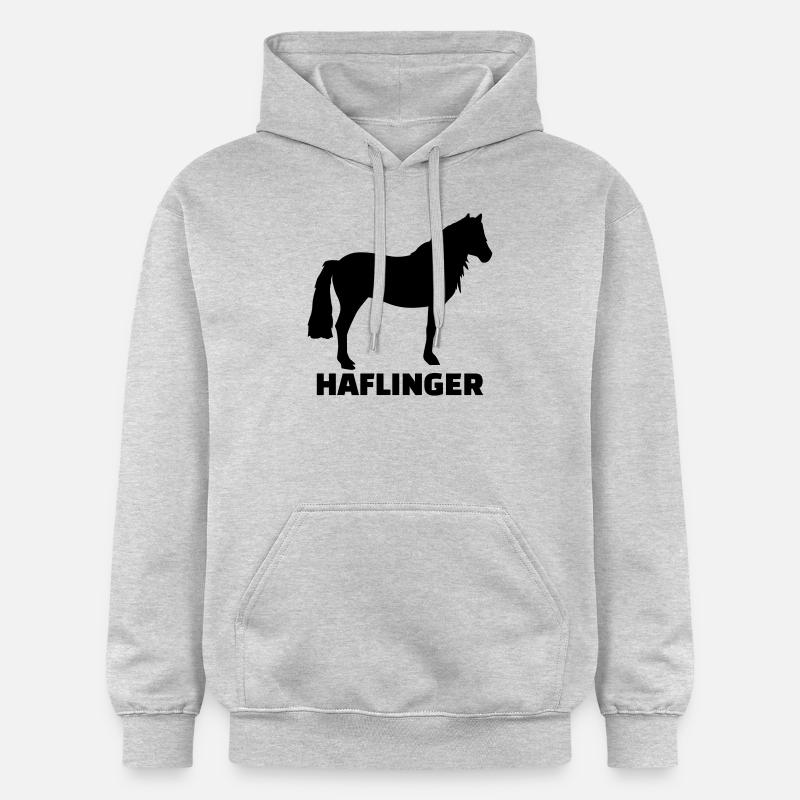Haflinger cheval - Sweat à capuche Softstyle® Gildan Unisexe - gris clair chiné