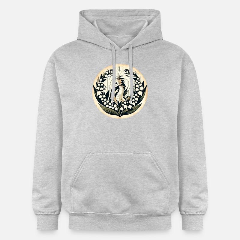 Dragon de muguet - Sweat à capuche Softstyle® Gildan Unisexe - gris clair chiné