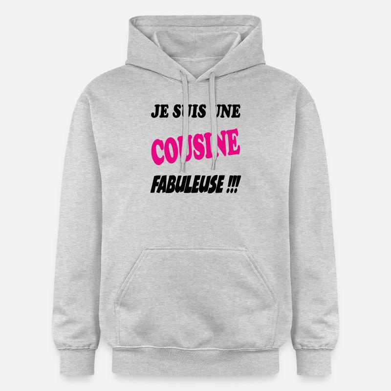 COUSIN NEVEU FRERE - Sweat à capuche Softstyle® Gildan Unisexe - gris clair chiné