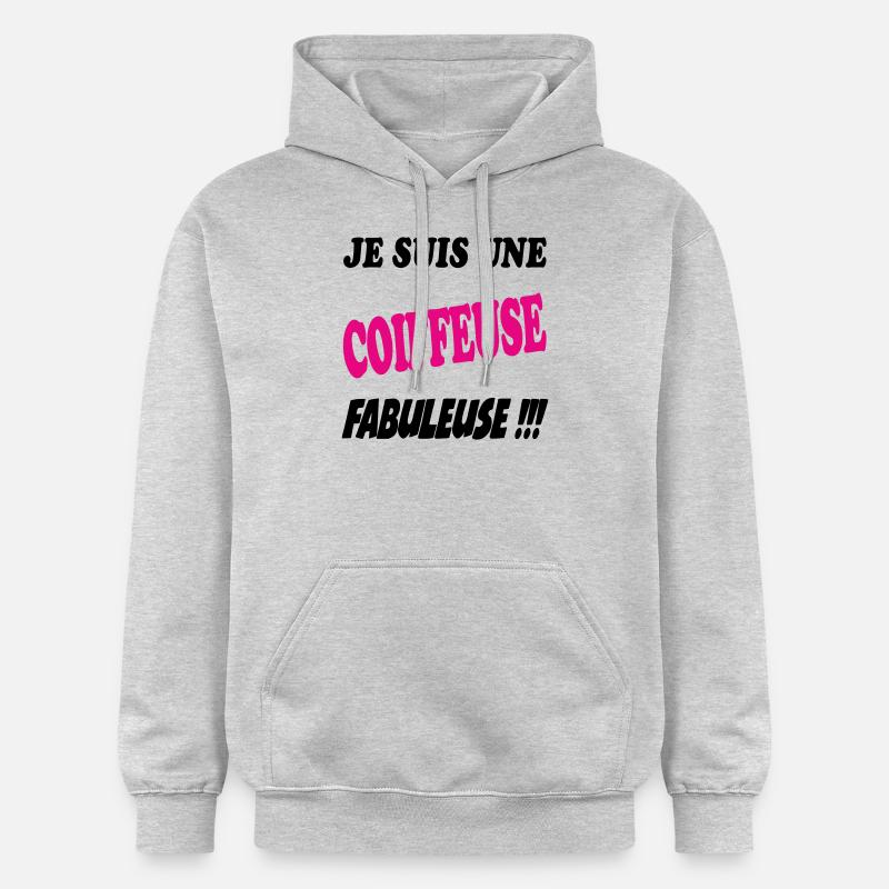 Je suis une coiffeuse fabuleuse !!! - Sweat à capuche Softstyle® Gildan Unisexe - gris clair chiné