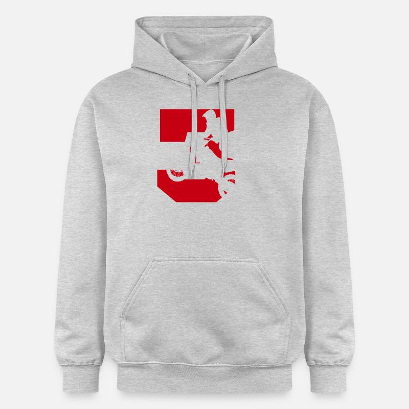 Moto 3 motard - Sweat à capuche Softstyle® Gildan Unisexe - gris clair chiné