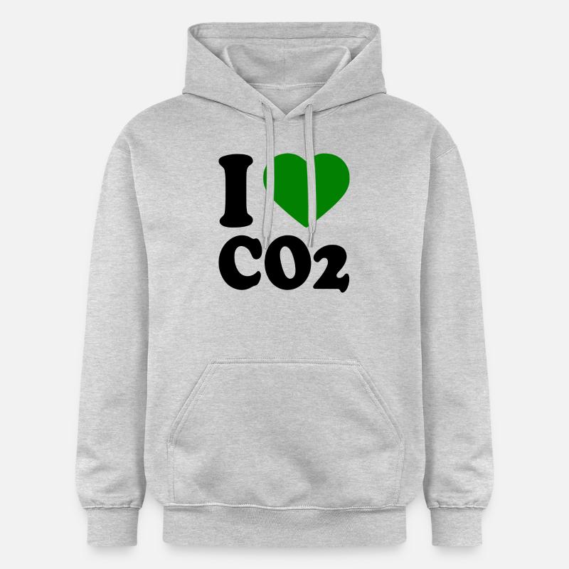 I love co2 - Sweat à capuche Softstyle® Gildan Unisexe - gris clair chiné