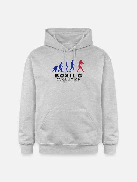 Boxing evolution - Gildan Unisex Softstyle® Midweight Hoodie - light heather grey