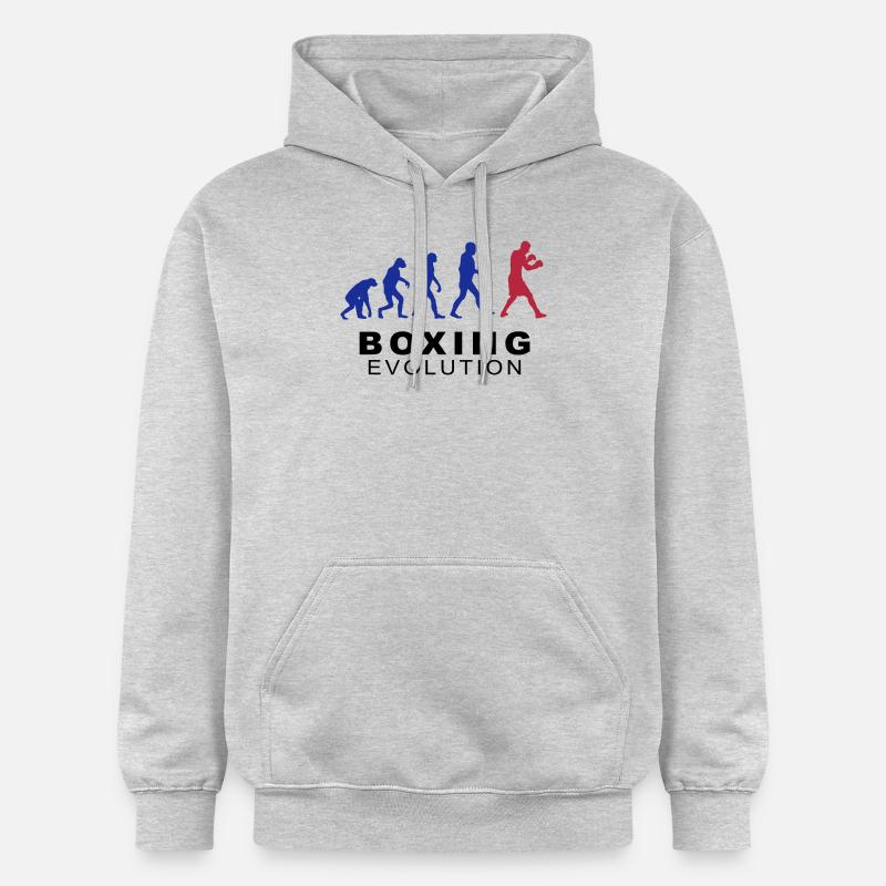Boxing evolution - Sweat à capuche Softstyle® Gildan Unisexe - gris clair chiné