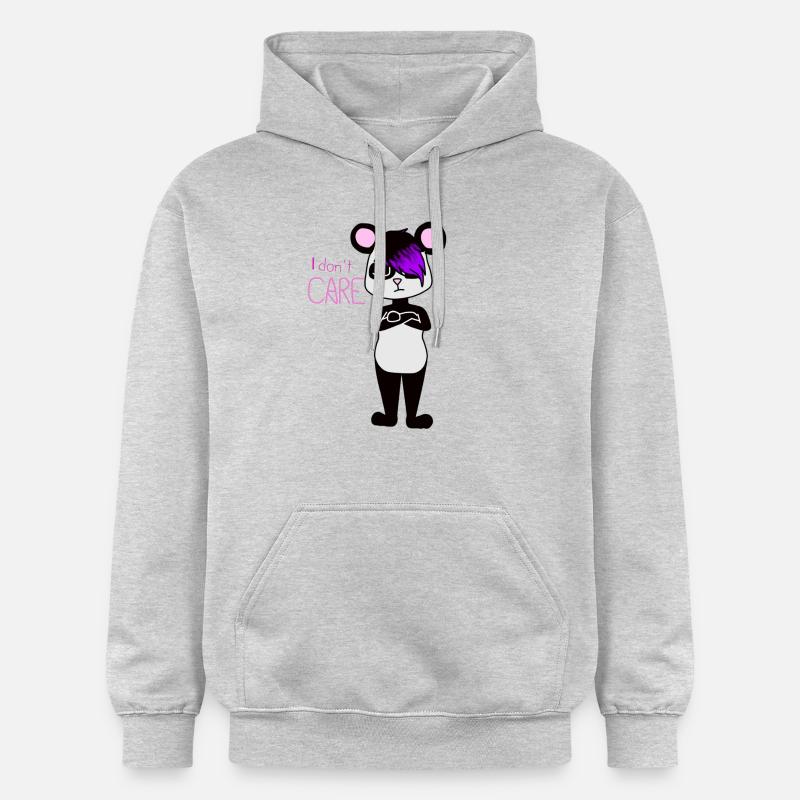 Panda I CARE NE - Sweat à capuche Softstyle® Gildan Unisexe - gris clair chiné
