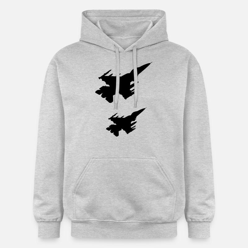 Jets de combat - Sweat à capuche Softstyle® Gildan Unisexe - gris clair chiné