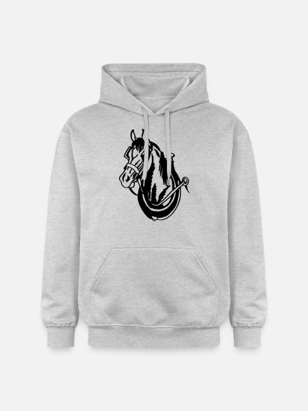 Horse hitch - Gildan Unisex Softstyle® Midweight Hoodie - light heather grey