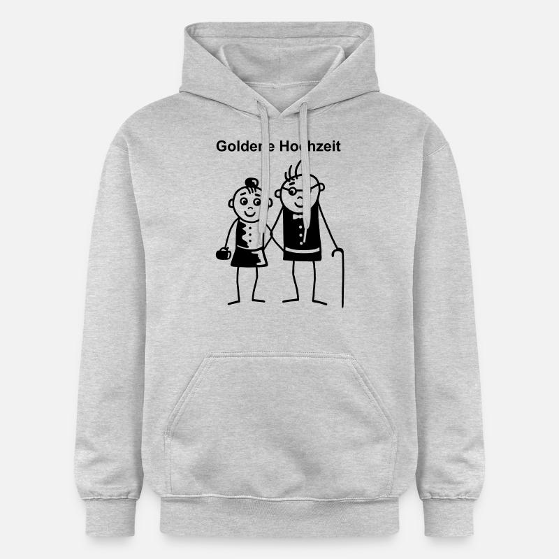 Mariage d'or - Sweat à capuche Softstyle® Gildan Unisexe - gris clair chiné
