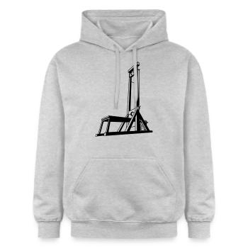 guillotine - Sweat à capuche Softstyle® Gildan Unisexe - gris clair chiné - Devant - Liana (172cm) & Jaron (178cm)
