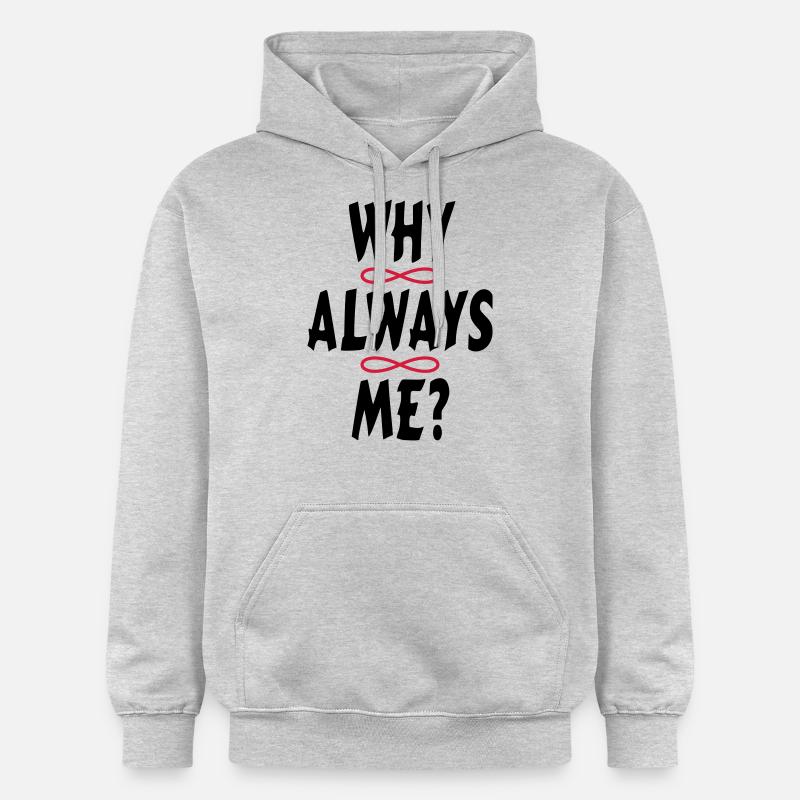 POURQUOI TOUJOURS MOI? - Sweat à capuche Softstyle® Gildan Unisexe - gris clair chiné