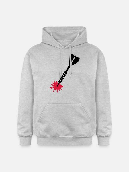 Jeu de fléchettes - Sweat à capuche Softstyle® Gildan Unisexe - gris clair chiné