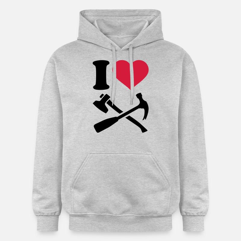 Werkzeug - Gildan Unisex Softstyle® Midweight Hoodie - Hellgrau meliert