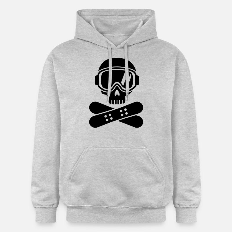 Snowboard - Sweat à capuche Softstyle® Gildan Unisexe - gris clair chiné