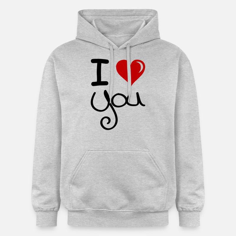 Je t’aime 1 - Sweat à capuche Softstyle® Gildan Unisexe - gris clair chiné