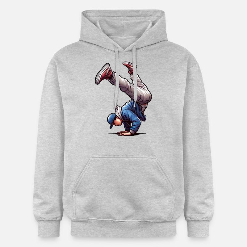 Style De Danse Breakdance - Sweat à capuche Softstyle® Gildan Unisexe - gris clair chiné