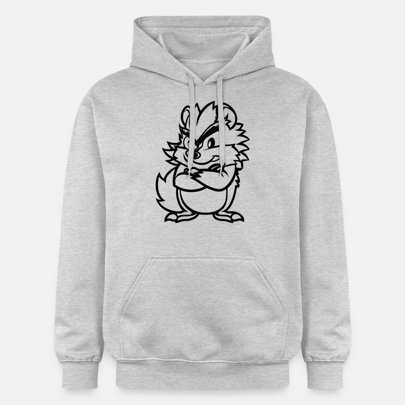 hérisson - Sweat à capuche Softstyle® Gildan Unisexe - gris clair chiné