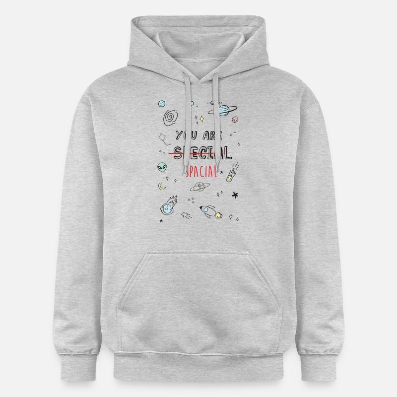 Vous êtes SPATIALE - Sweat à capuche Softstyle® Gildan Unisexe - gris clair chiné