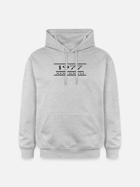 Born in 1977 - Gildan Unisex Softstyle® Midweight Hoodie - light heather grey