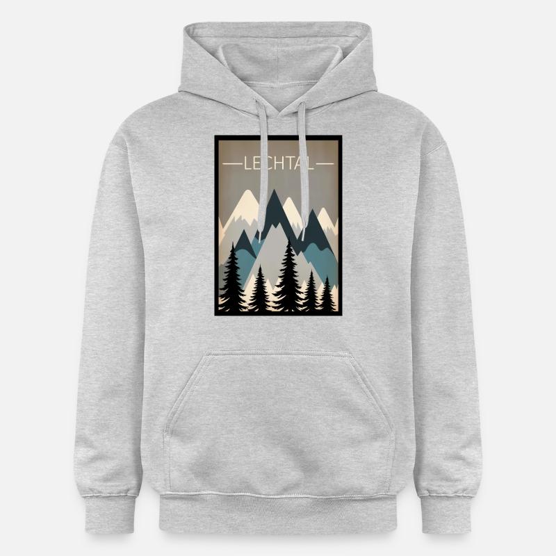 Vallée de Lech - Sweat à capuche Softstyle® Gildan Unisexe - gris clair chiné