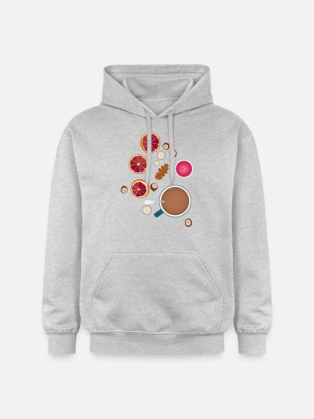 Hygge Fall Feelings Gift - Gildan Unisex Softstyle® Midweight Hoodie - light heather grey
