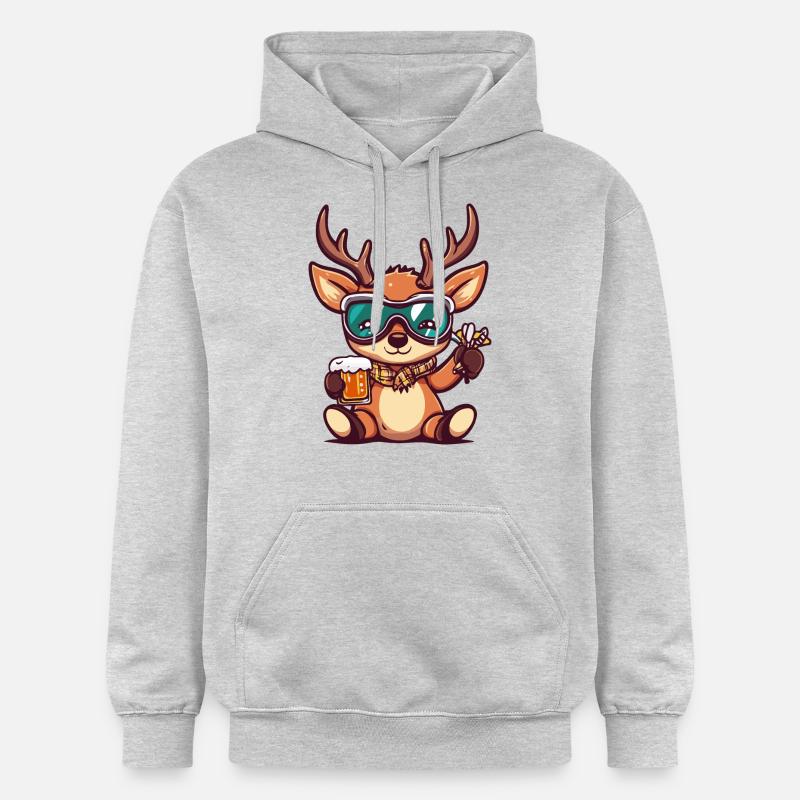 Hirsch Ski Beer - Sweat à capuche Softstyle® Gildan Unisexe - gris clair chiné