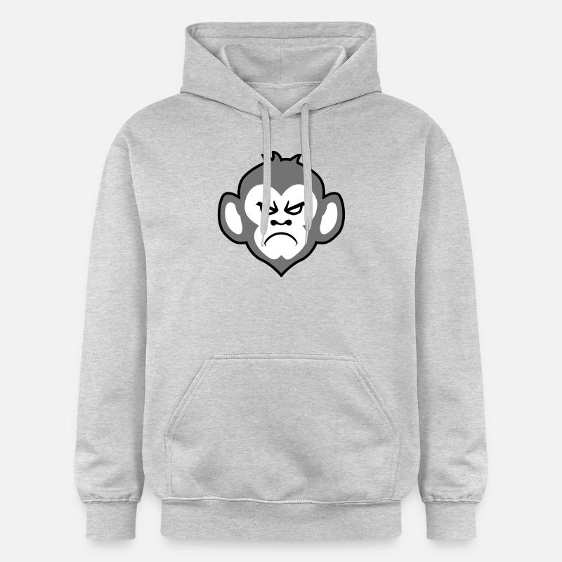 Grumpy Monkey - Gildan Unisex Softstyle® Midweight Hoodie - Hellgrau meliert