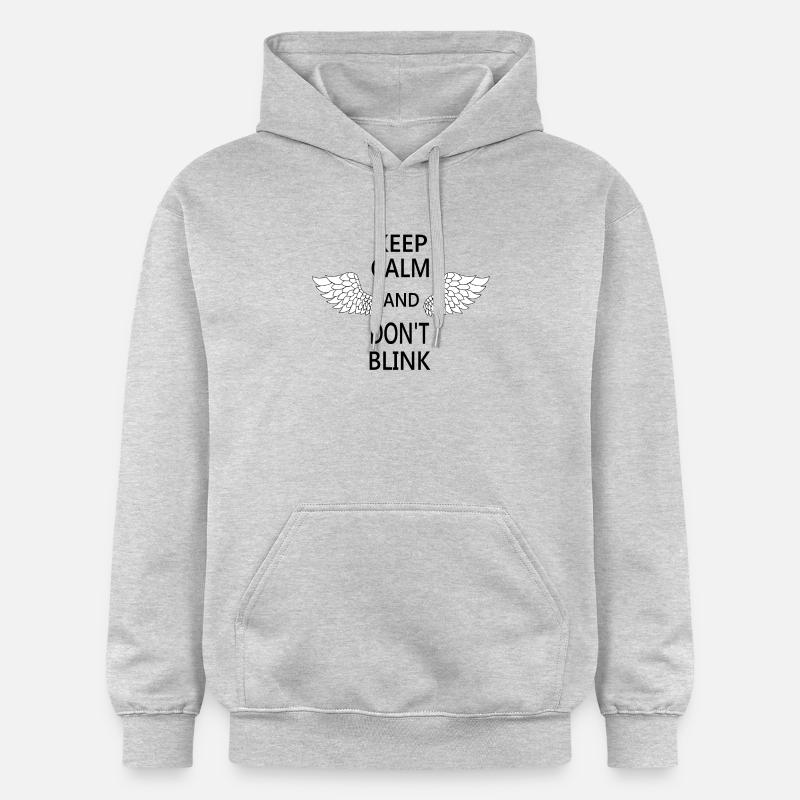 Gardez le calme et ne pas clignoter - Sweat à capuche Softstyle® Gildan Unisexe - gris clair chiné