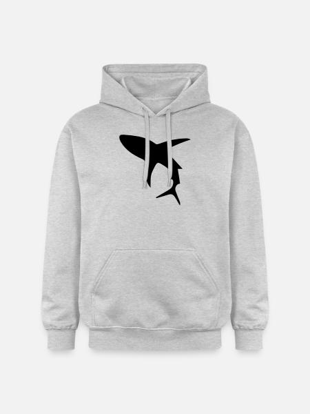 Shark - Gildan Unisex Softstyle® Midweight Hoodie - Hellgrau meliert