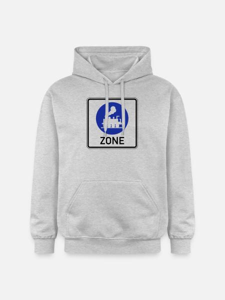 Zone Dampflok 2 - Gildan Unisex Softstyle® Midweight Hoodie - Hellgrau meliert