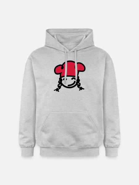 Köchin Mädchen - Gildan Unisex Softstyle® Midweight Hoodie - Hellgrau meliert