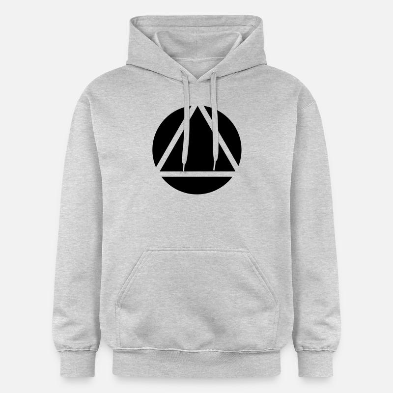 Cercle dans le triangle - Sweat à capuche Softstyle® Gildan Unisexe - gris clair chiné