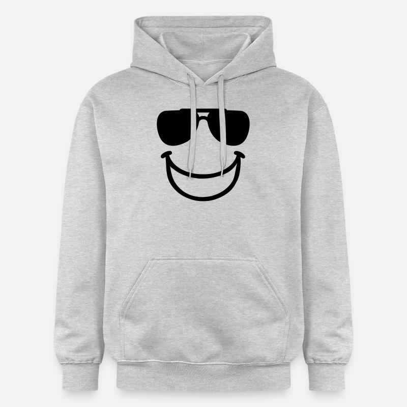 Smiley - Sweat à capuche Softstyle® Gildan Unisexe - gris clair chiné