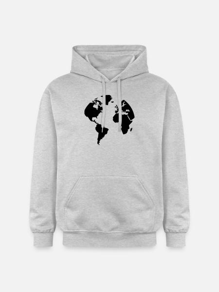 Earth - Erde - Gildan Unisex Softstyle® Midweight Hoodie - Hellgrau meliert