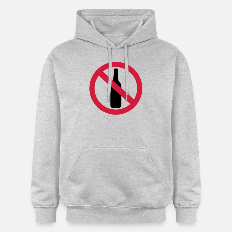 No Alcool - Sweat à capuche Softstyle® Gildan Unisexe - gris clair chiné