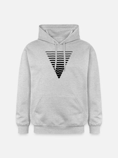 Linjer mange slag trekantmønster figur - Gildan Unisex Softstyle® Midweight Hoodie - lysgrå melert