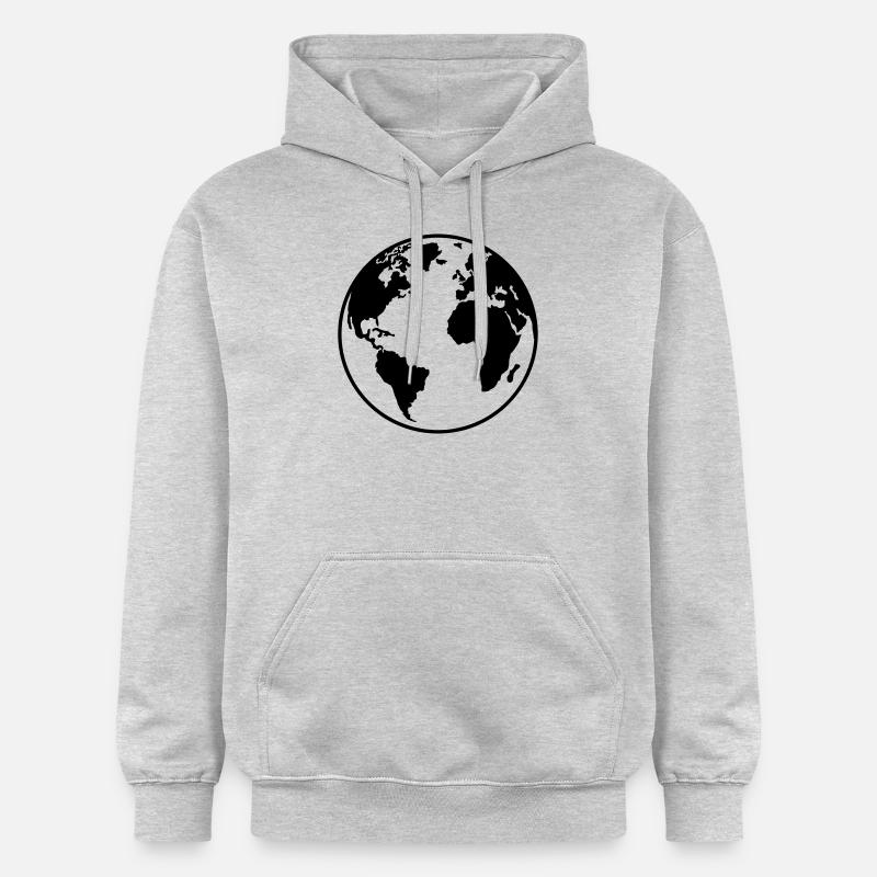 Globe - Sweat à capuche Softstyle® Gildan Unisexe - gris clair chiné