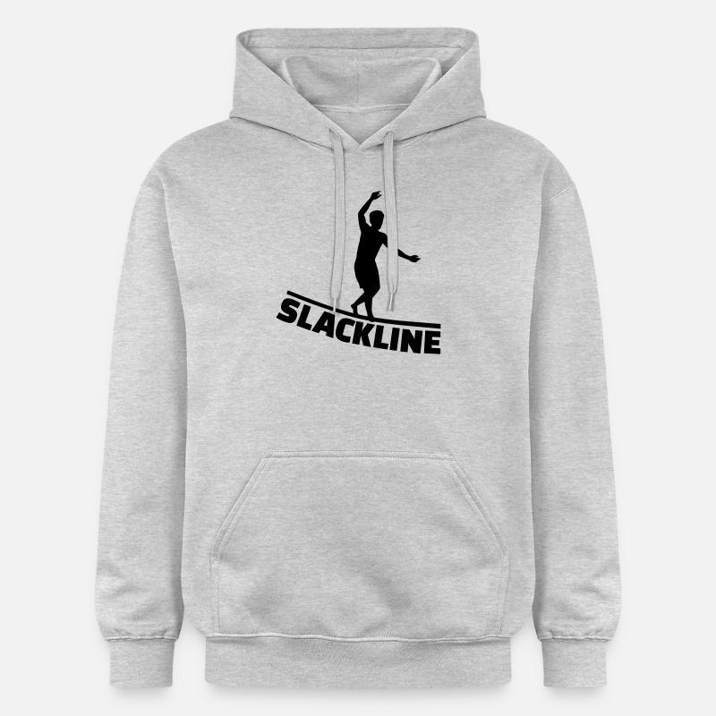 Slackline - Sweat à capuche Softstyle® Gildan Unisexe - gris clair chiné