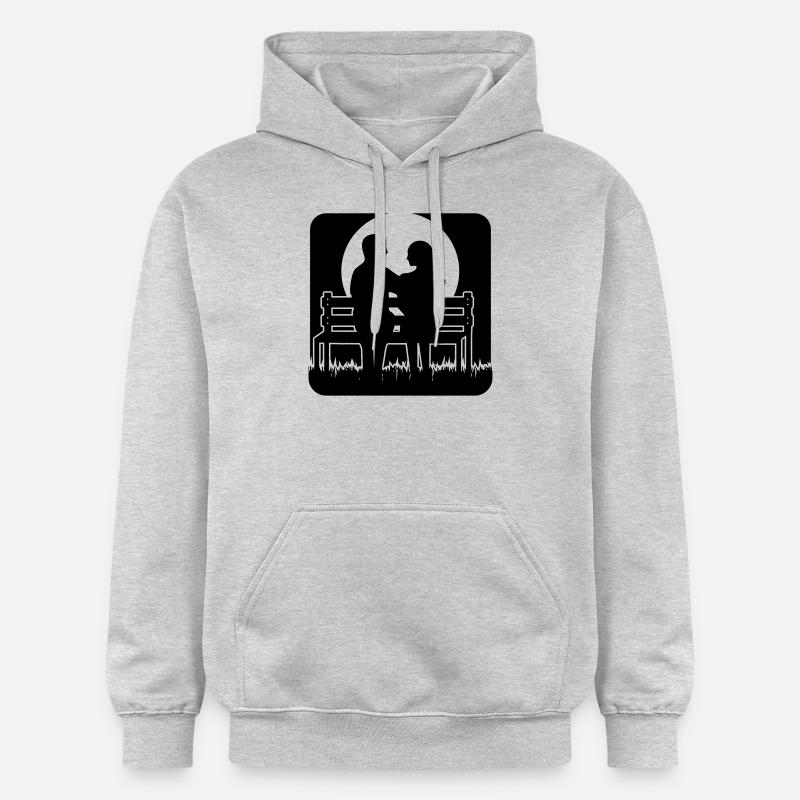 Banque de pleine lune - Sweat à capuche Softstyle® Gildan Unisexe - gris clair chiné