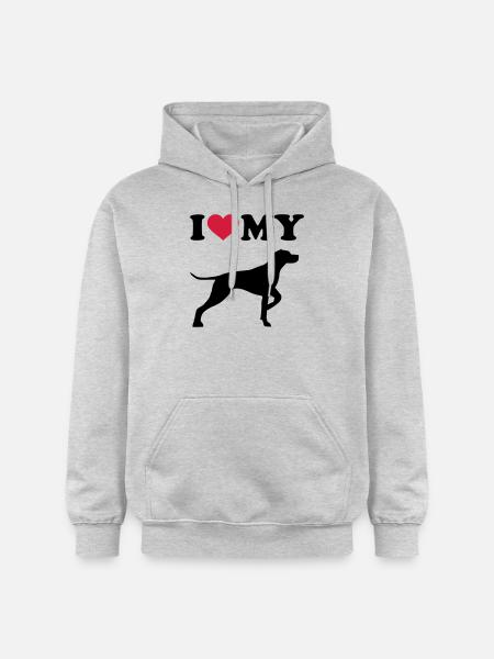 German Shorthaired Pointer - Gildan Unisex Softstyle® Midweight Hoodie - light heather grey