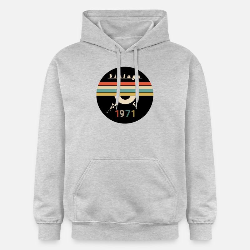 1971 - Millésime - Sweat à capuche Softstyle® Gildan Unisexe - gris clair chiné
