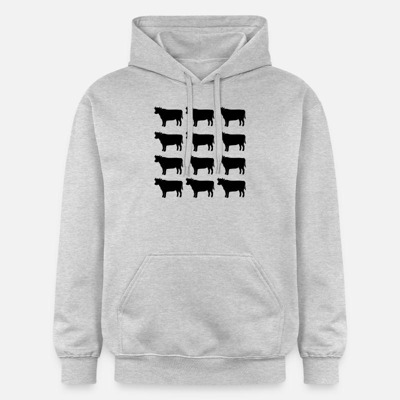 Vache - Sweat à capuche Softstyle® Gildan Unisexe - gris clair chiné