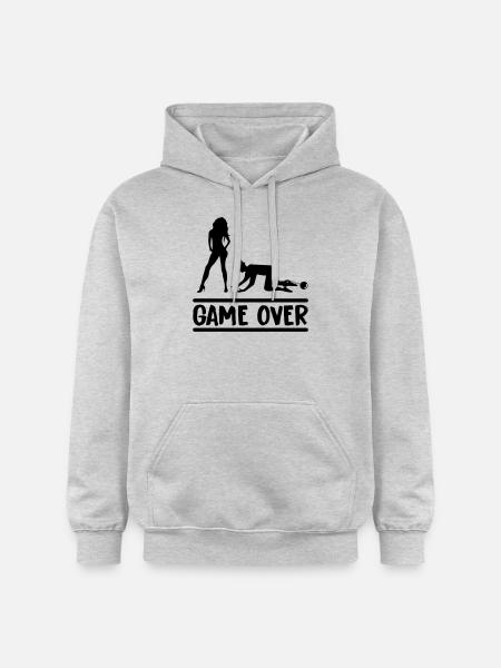 ehepaar game over - Gildan Unisex Softstyle® Midweight Hoodie - Hellgrau meliert