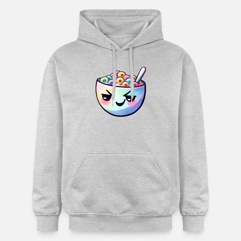 Céréales animées pour le petit-déjeuner - Sweat à capuche Softstyle® Gildan Unisexe - gris clair chiné