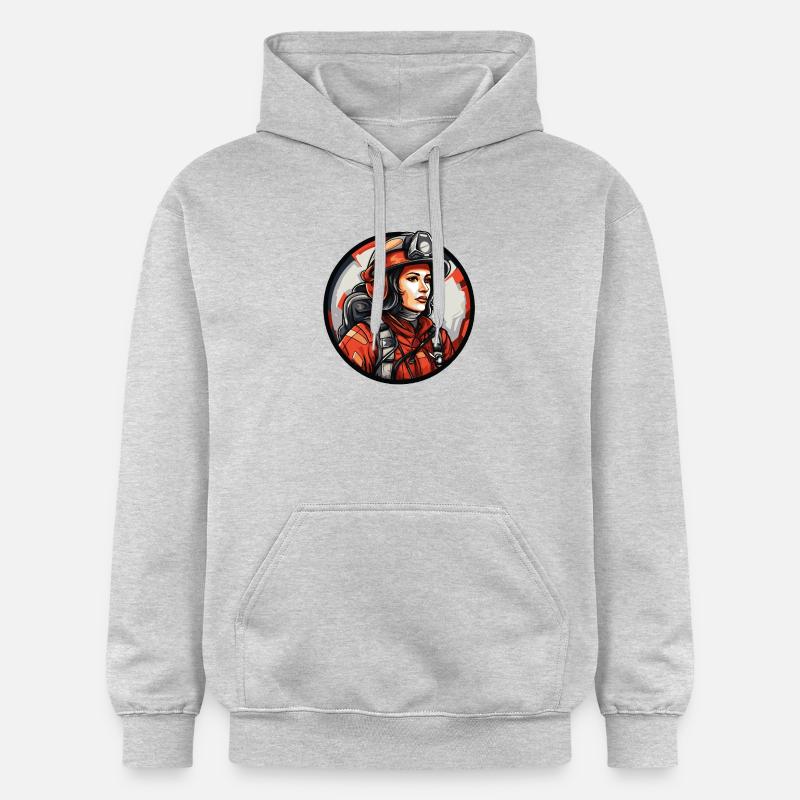 Pompière - Sweat à capuche Softstyle® Gildan Unisexe - gris clair chiné