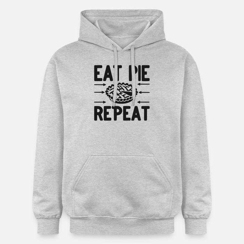 Eat Pie Répéter - Sweat à capuche Softstyle® Gildan Unisexe - gris clair chiné