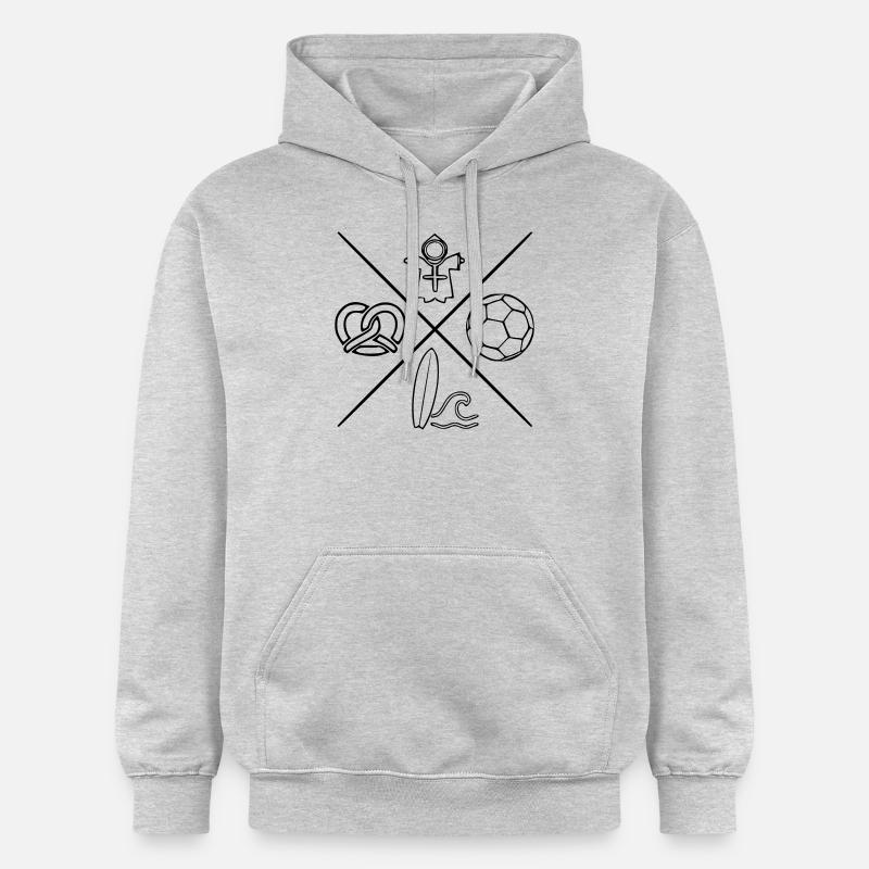 Munich; München - Gildan Unisex Softstyle® Midweight Hoodie - Hellgrau meliert