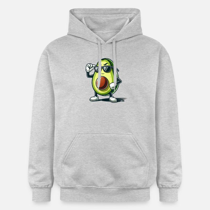 Avocat Bande dessinée Cool - Sweat à capuche Softstyle® Gildan Unisexe - gris clair chiné