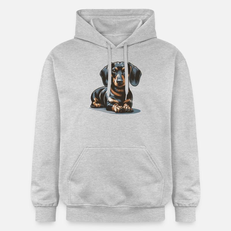 Teckel - Sweat à capuche Softstyle® Gildan Unisexe - gris clair chiné