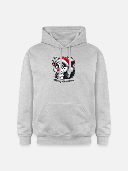 Noël Skunk - Sweat à capuche Softstyle® Gildan Unisexe - gris clair chiné