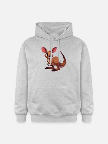 Kangaroo Joey - Gildan Unisex Softstyle® Midweight Hoodie - light heather grey